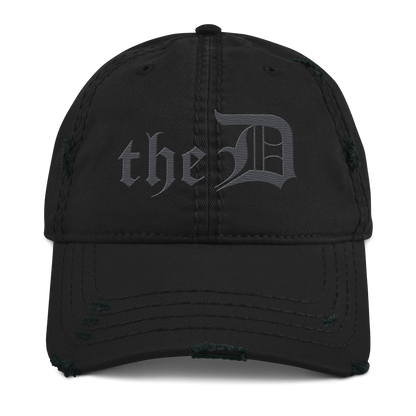 Detroit 'The D' Distressed Dad Hat | Iron Ore Grey