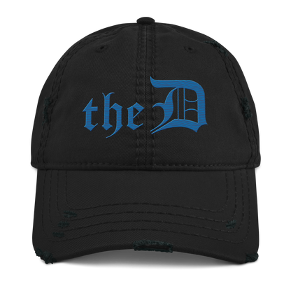 Detroit 'The D' Distressed Dad Hat | Azure