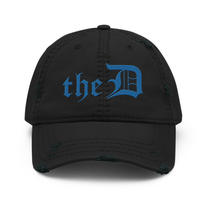 Detroit 'The D' Distressed Dad Hat | Azure