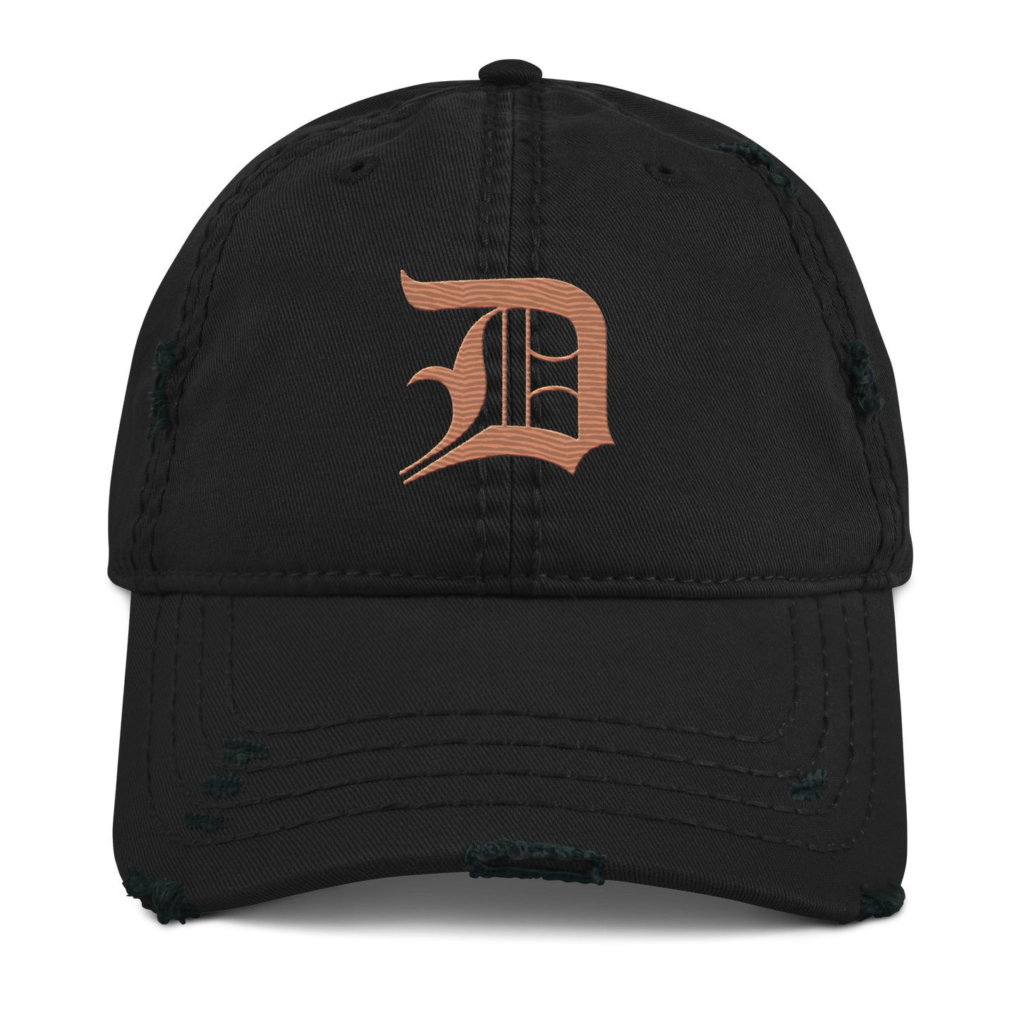 Detroit 'Old English D' Distressed Dad Hat (Copper)