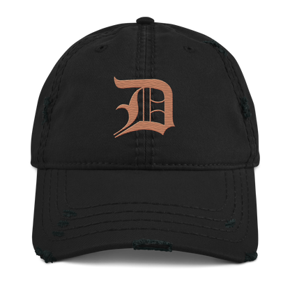 Detroit 'Old English D' Distressed Dad Hat (Copper)