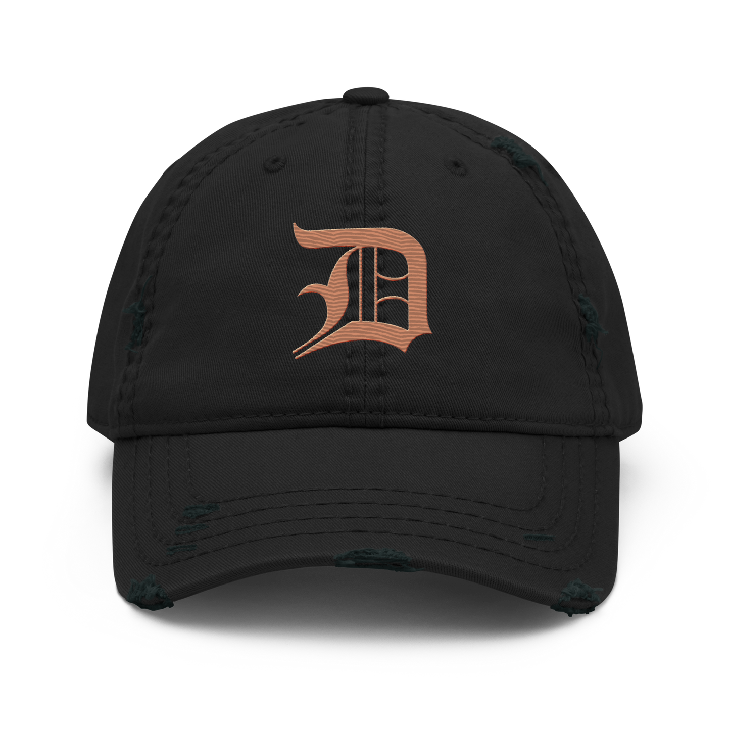 Detroit 'Old English D' Distressed Dad Hat (Copper)