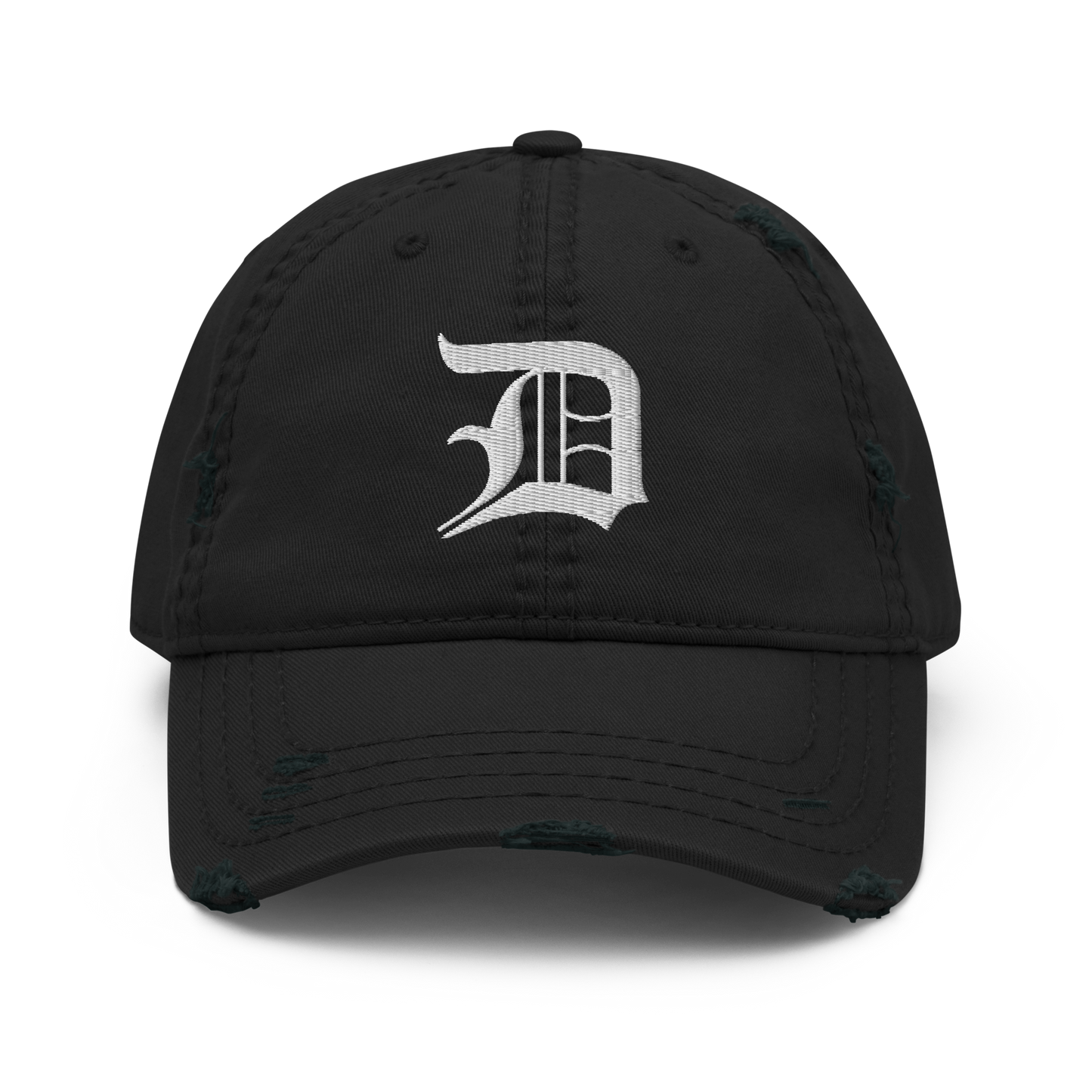 Detroit 'Old English D' Distressed Dad Hat