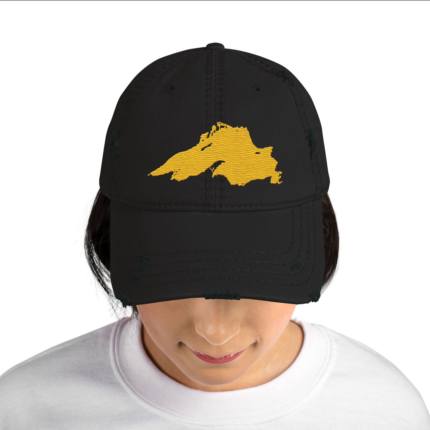 Lake Superior Distressed Dad Hat | Superior Gold