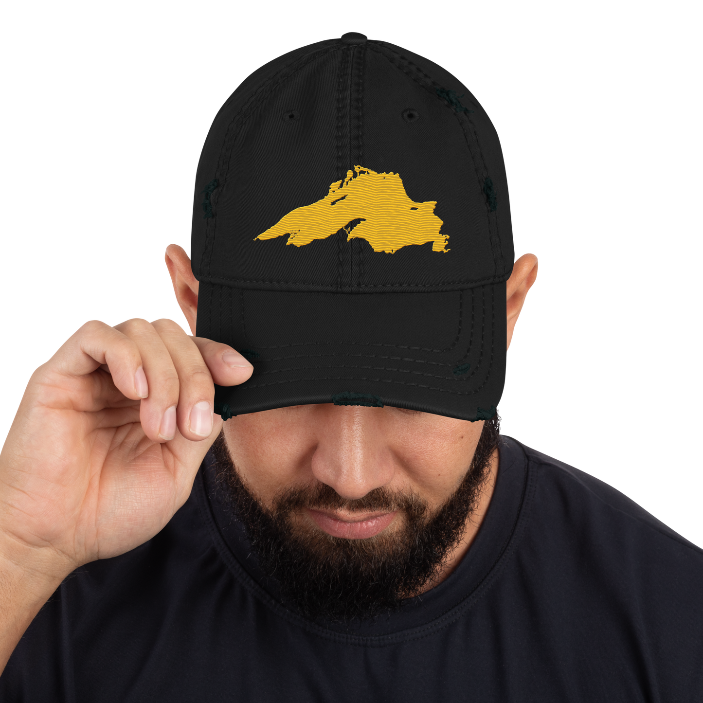 Lake Superior Distressed Dad Hat | Superior Gold