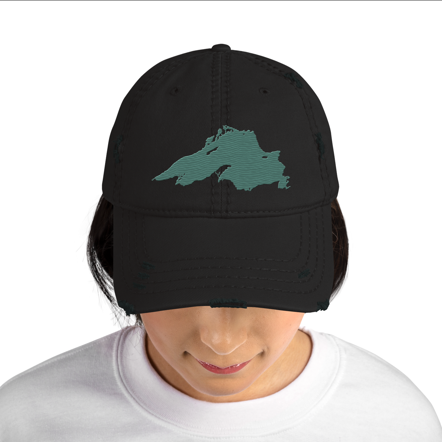 Lake Superior Distressed Dad Hat | Copper Green