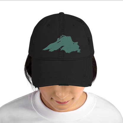 Lake Superior Distressed Dad Hat | Copper Green