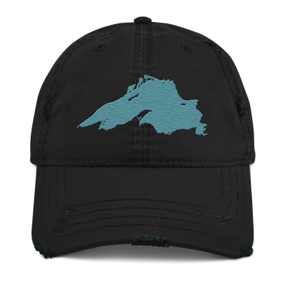 Lake Superior Distressed Dad Hat | Huron Blue