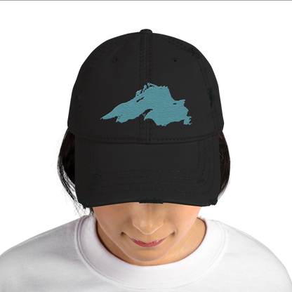 Lake Superior Distressed Dad Hat | Huron Blue