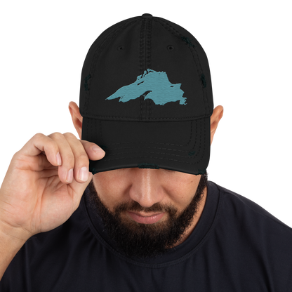 Lake Superior Distressed Dad Hat | Huron Blue