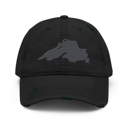 Lake Superior Distressed Dad Hat | Iron Ore Grey