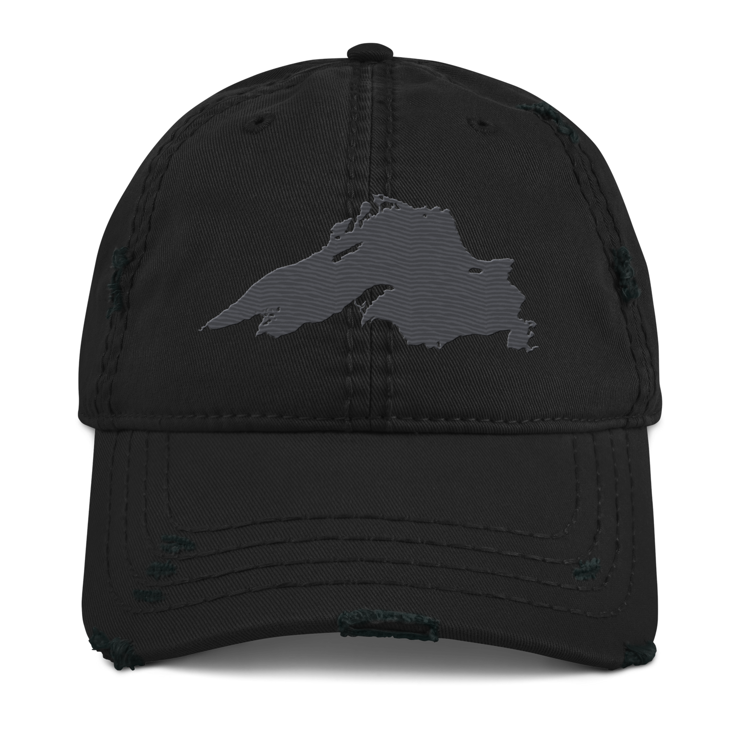 Lake Superior Distressed Dad Hat | Iron Ore Grey