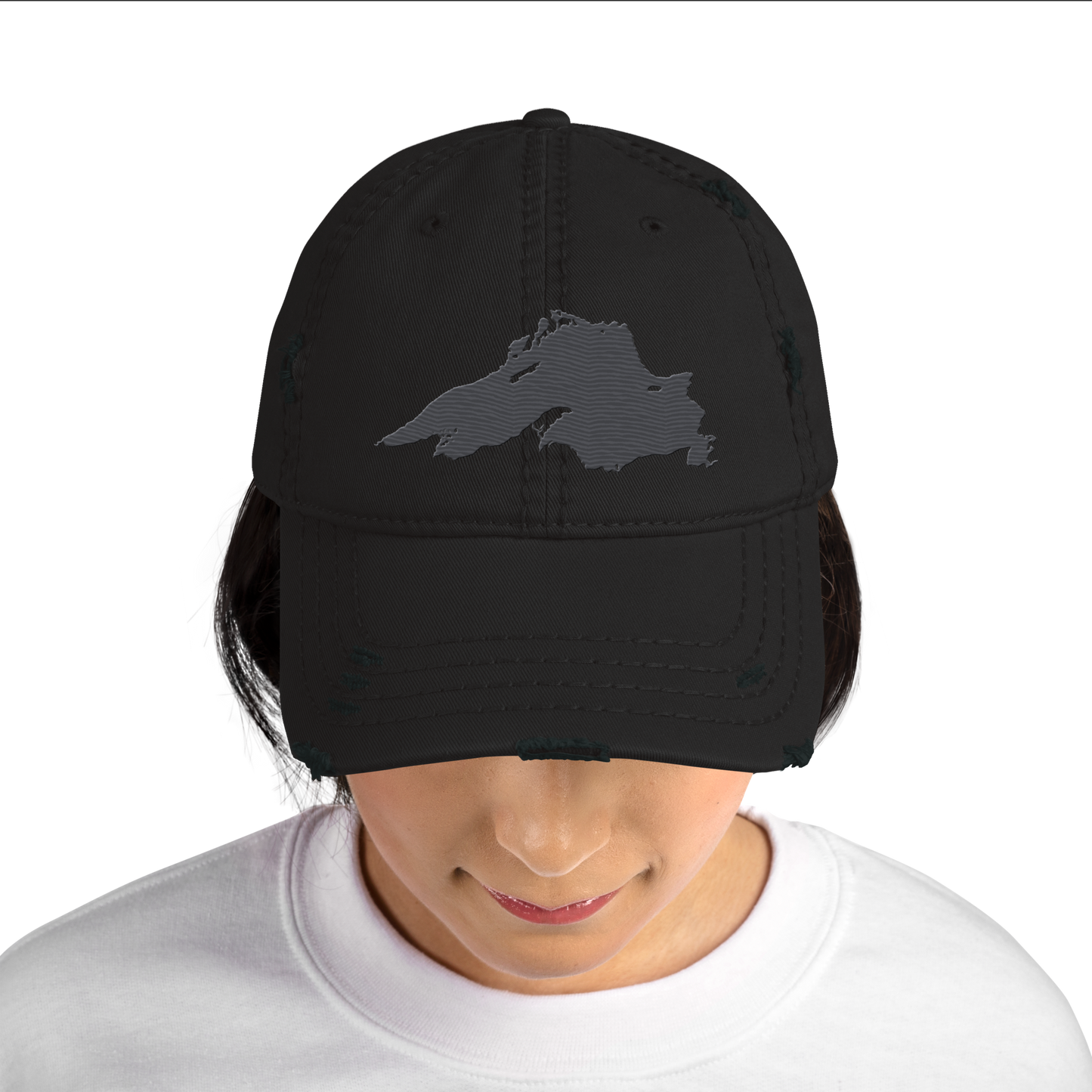 Lake Superior Distressed Dad Hat | Iron Ore Grey