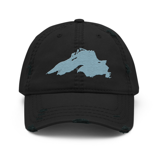 Lake Superior Distressed Dad Hat | Opal Blue