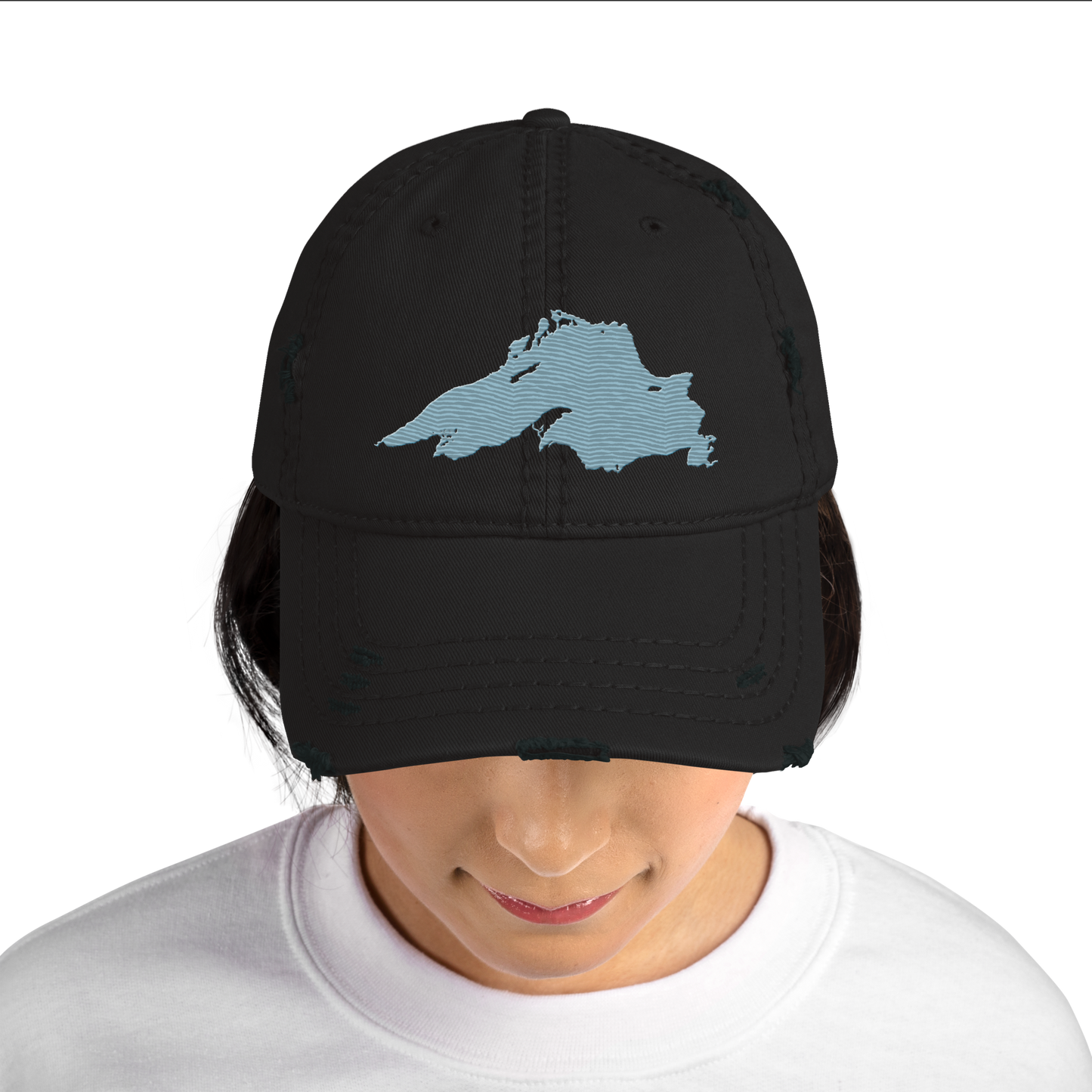 Lake Superior Distressed Dad Hat | Opal Blue