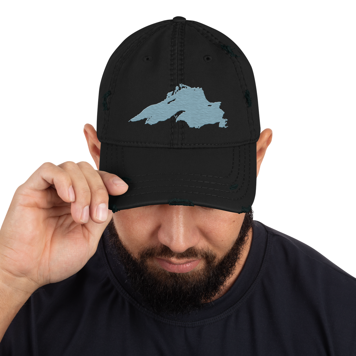 Lake Superior Distressed Dad Hat | Opal Blue