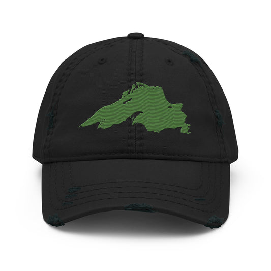 Lake Superior Distressed Dad Hat | Pine Green