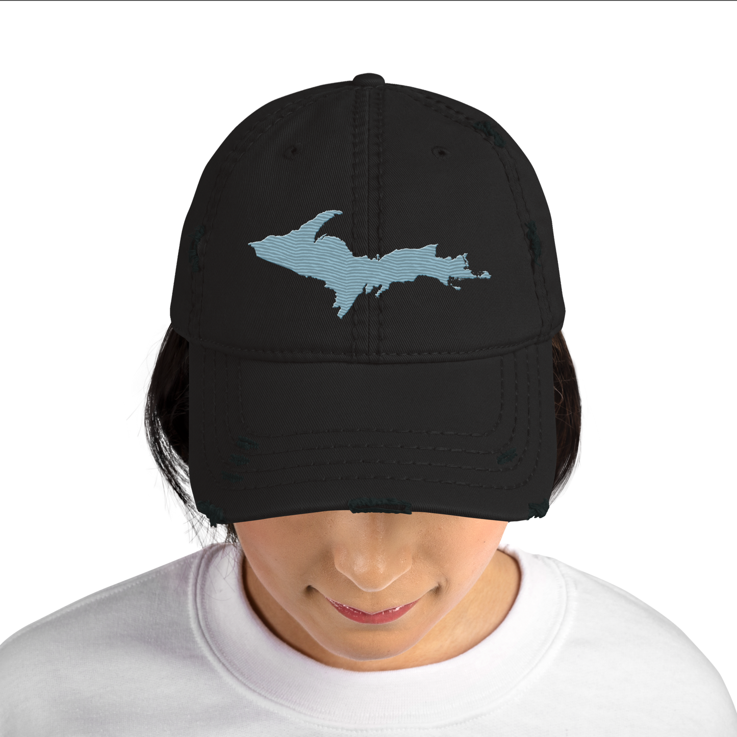 Upper Peninsula Distressed Dad Hat | Opal Blue