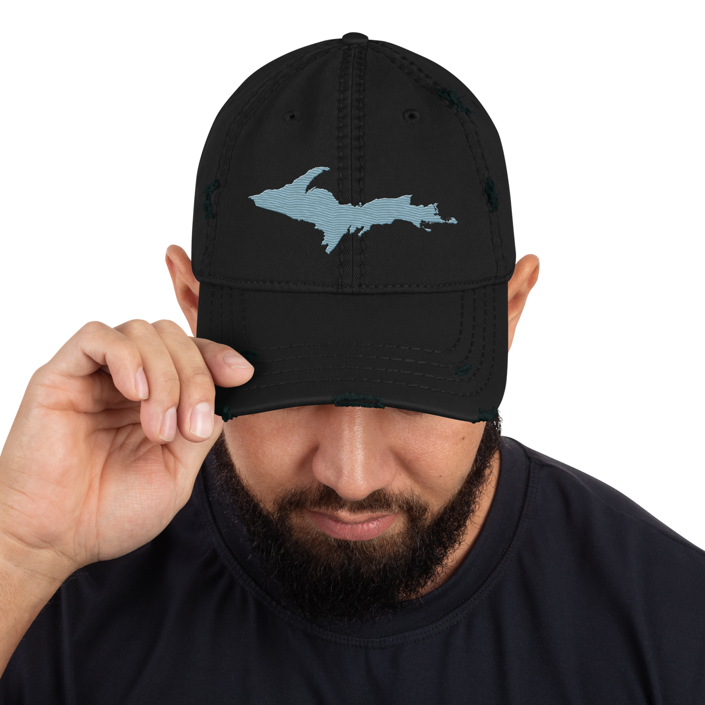 Upper Peninsula Distressed Dad Hat | Opal Blue