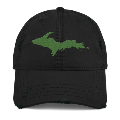 Upper Peninsula Distressed Dad Hat | Pine Green