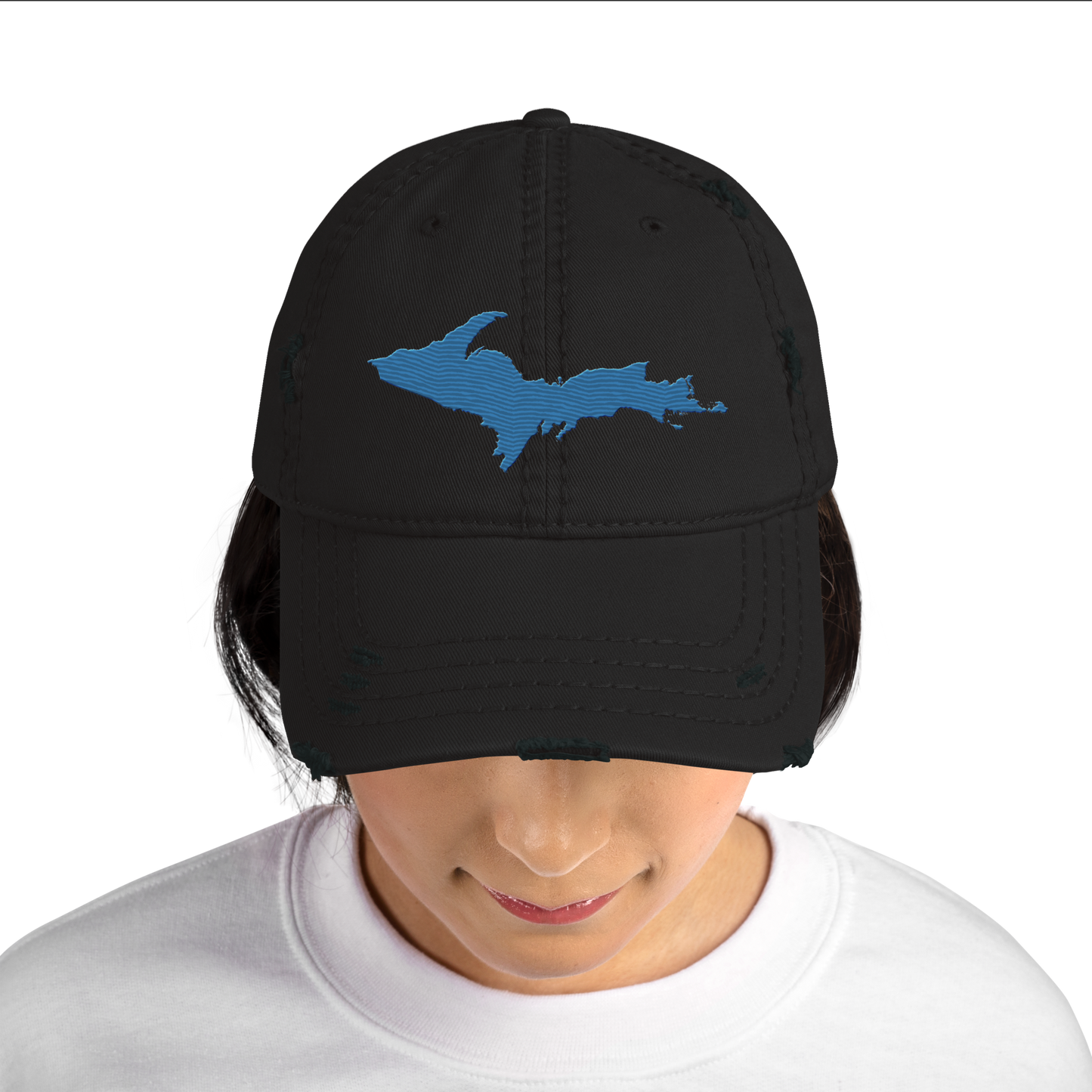 Upper Peninsula Distressed Dad Hat | Superior Blue