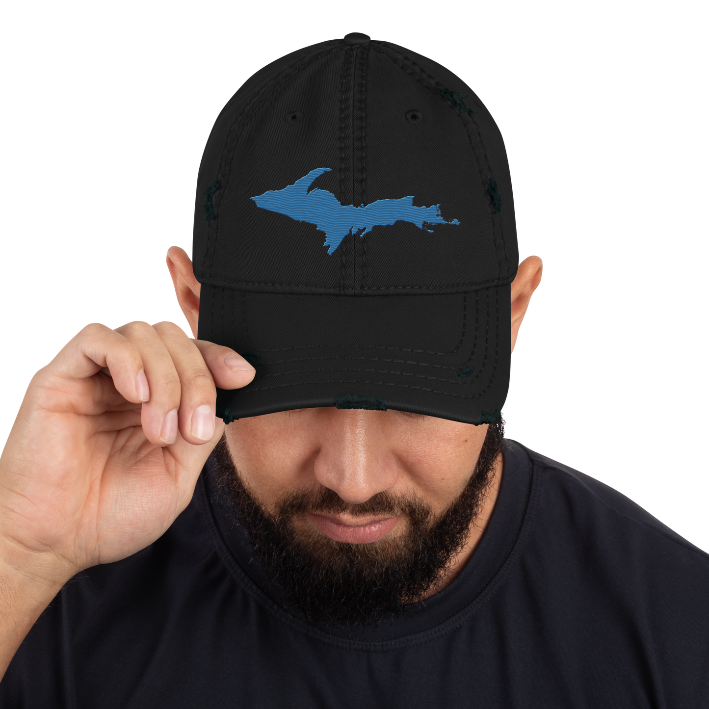 Upper Peninsula Distressed Dad Hat | Superior Blue