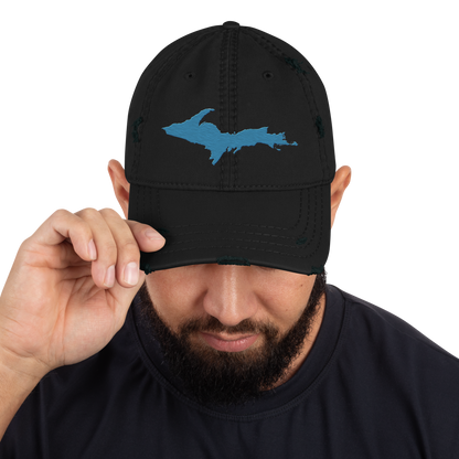 Upper Peninsula Distressed Dad Hat | Traverse Blue