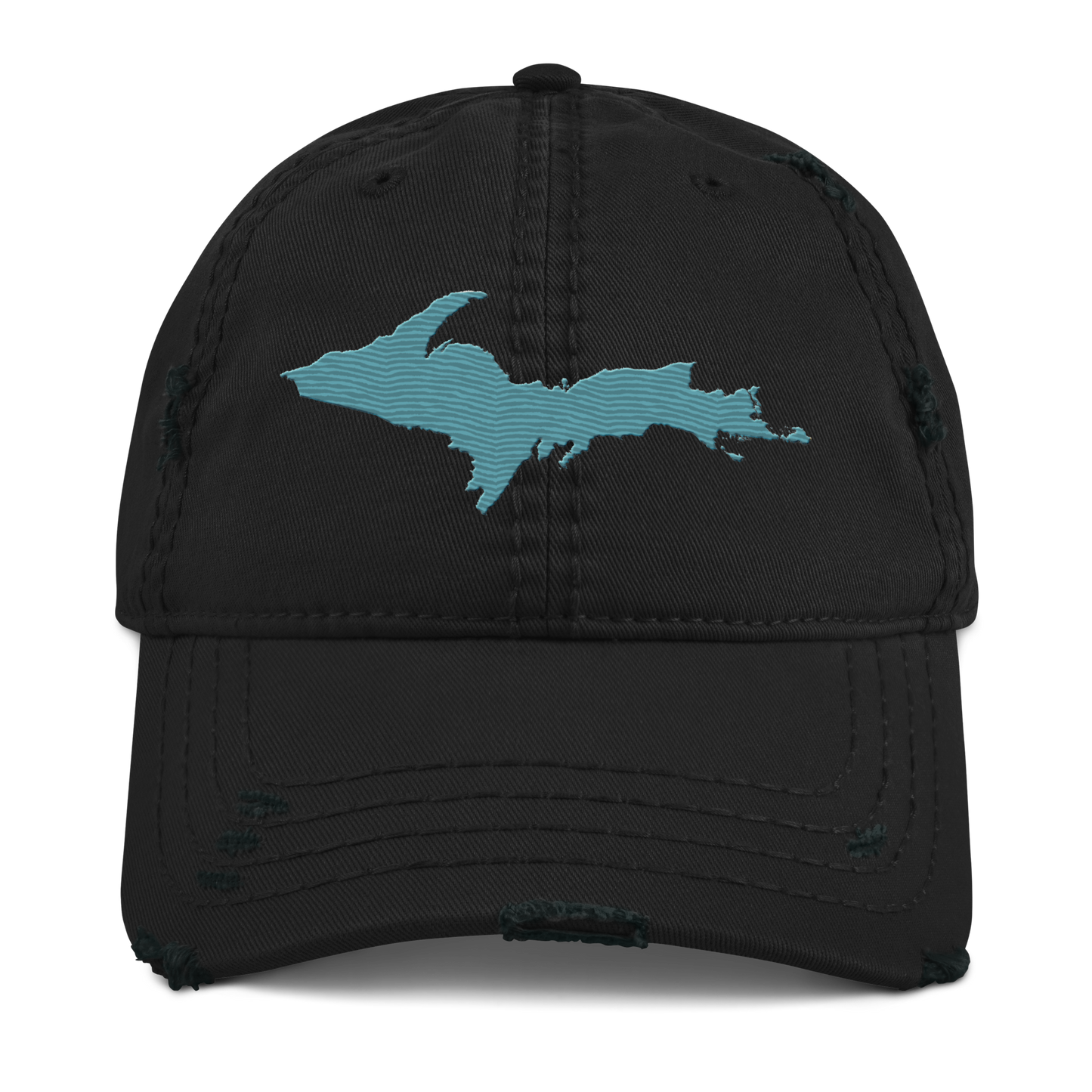 Upper Peninsula Distressed Dad Hat | Huron Blue