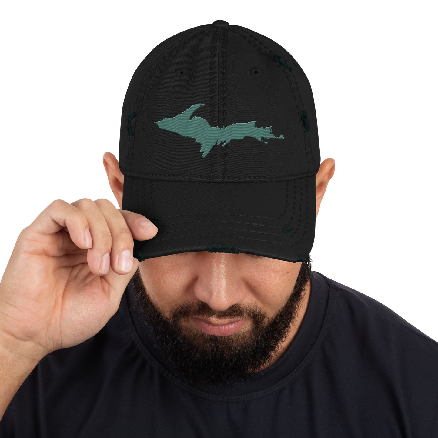 Upper Peninsula Distressed Dad Hat | Copper Green