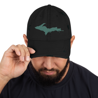 Upper Peninsula Distressed Dad Hat | Copper Green