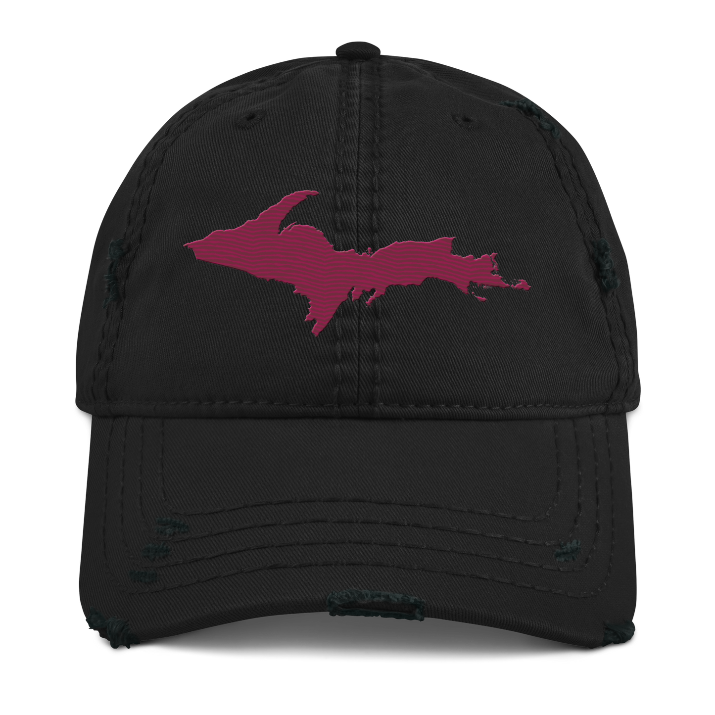 Upper Peninsula Distressed Dad Hat | Ruby Red