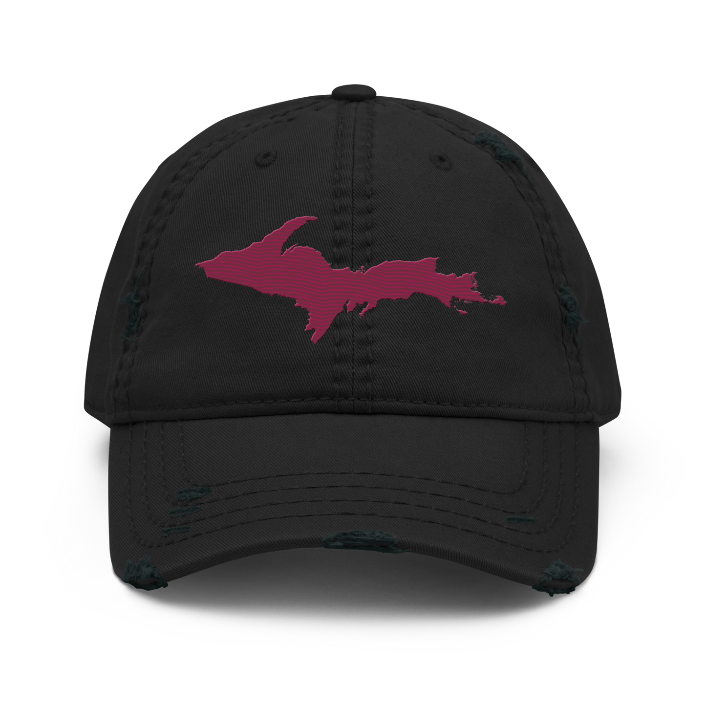 Upper Peninsula Distressed Dad Hat | Ruby Red