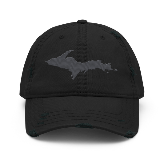 Upper Peninsula Distressed Dad Hat | Iron Ore Grey