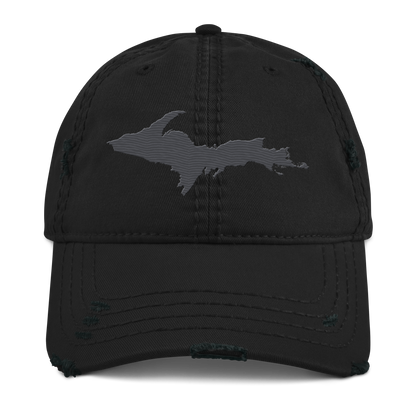 Upper Peninsula Distressed Dad Hat | Iron Ore Grey