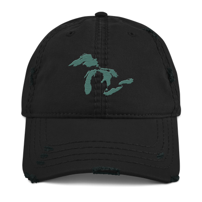 Great Lakes Distressed Dad Hat | Copper Green