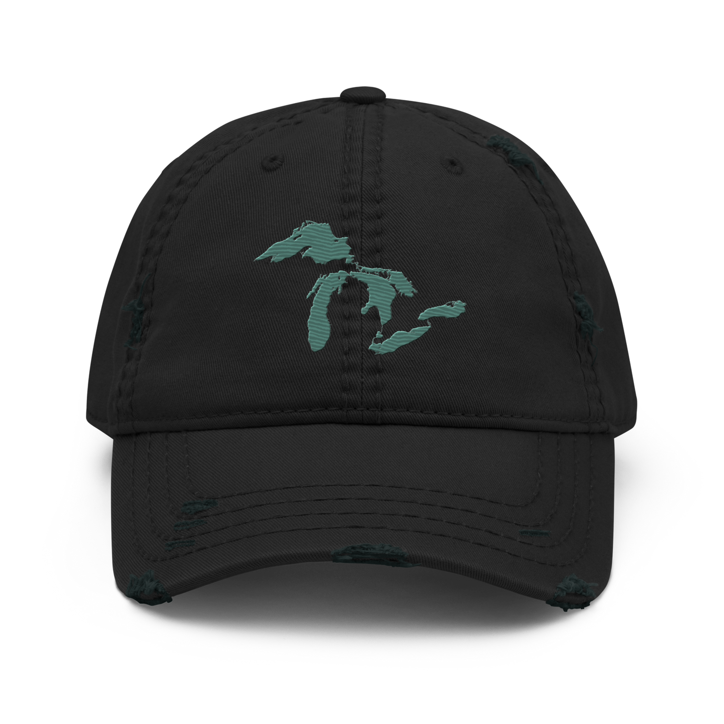 Great Lakes Distressed Dad Hat | Copper Green