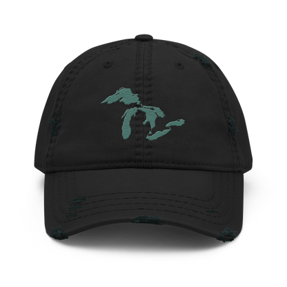 Great Lakes Distressed Dad Hat | Copper Green