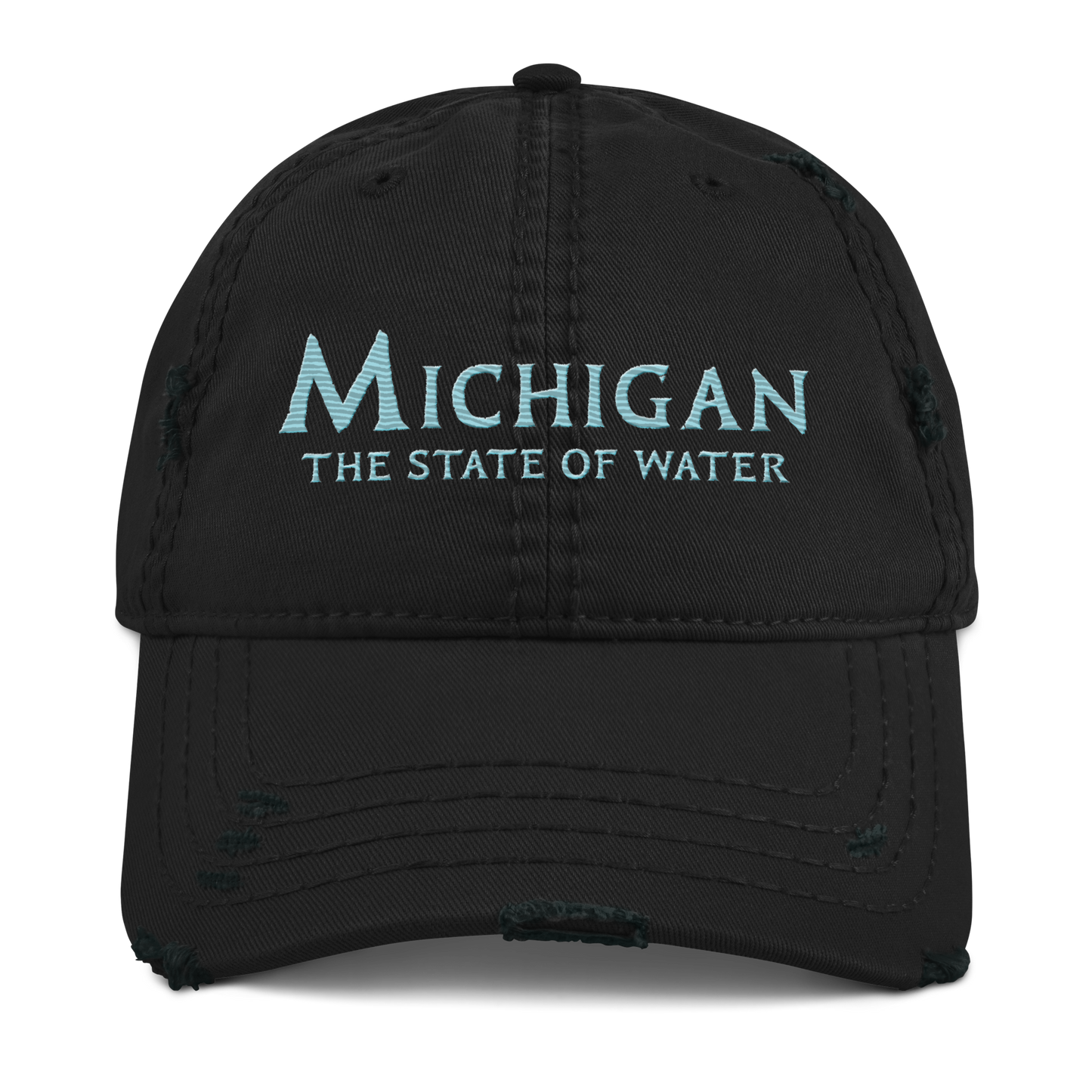 'Michigan The State of Water' Distressed Dad Hat | Aquatic Sci-Fi Parody