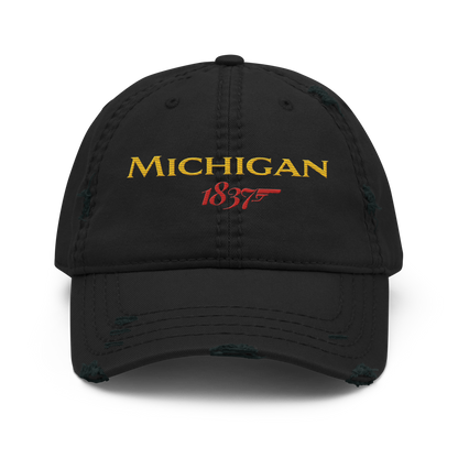 'Michigan 1837' Distressed Dad Hat | British Spy Parody