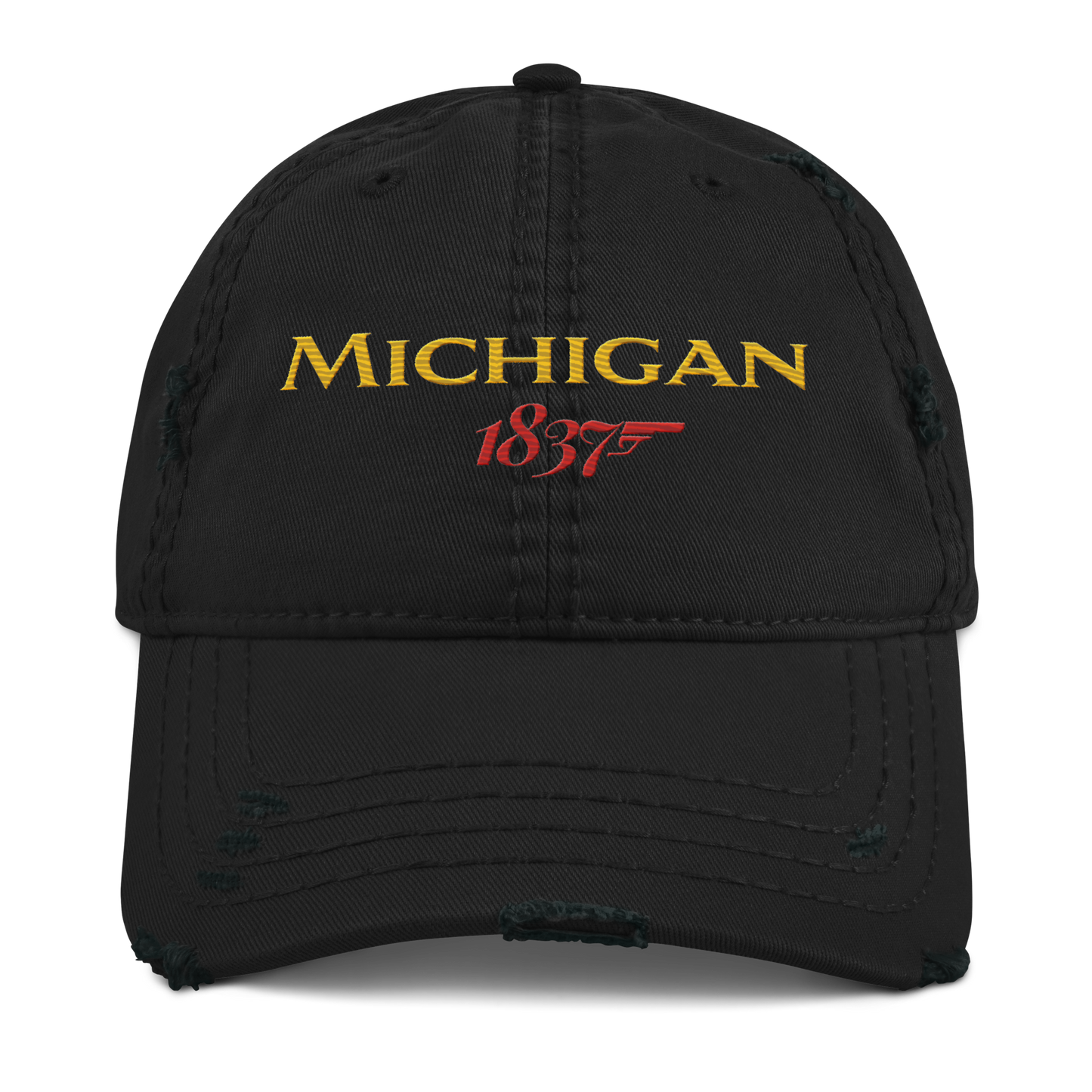 'Michigan 1837' Distressed Dad Hat | British Spy Parody