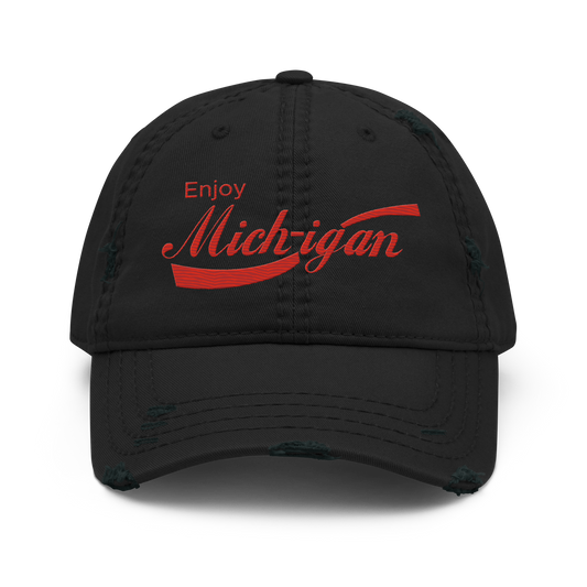 'Enjoy Michigan' Distressed Dad Hat | Sodapop Parody