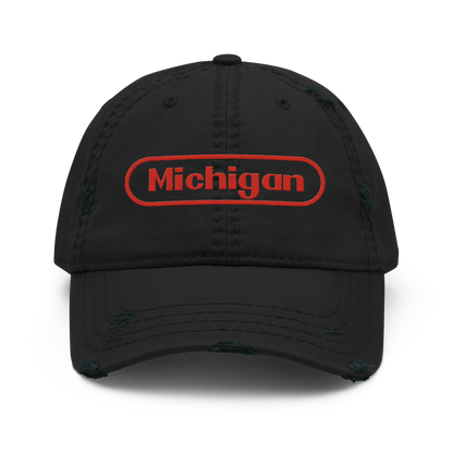 'Michigan' Distressed Dad Hat | Video Game Parody