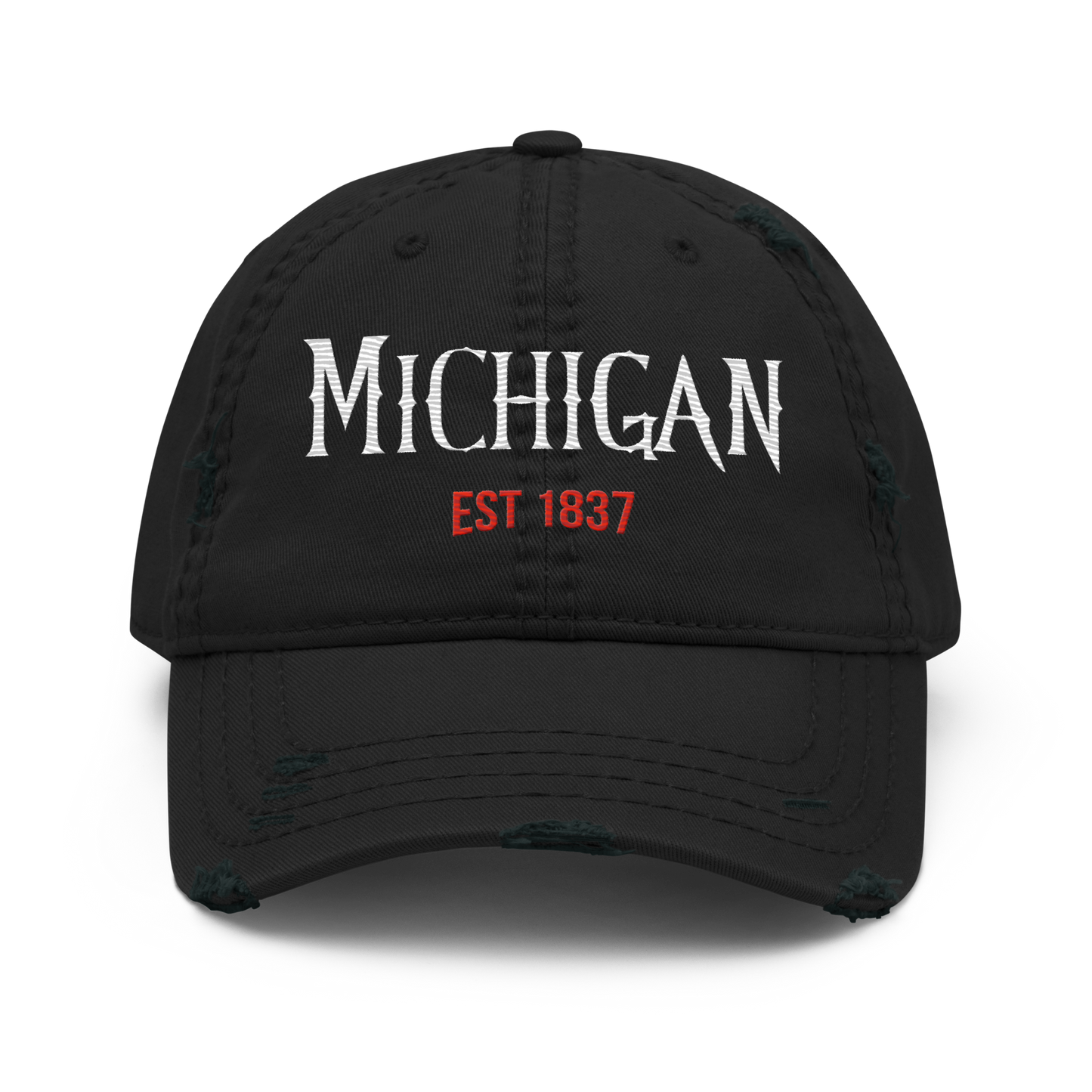 'Michigan 1837' Distressed Dad Hat | Spooky Drama Parody