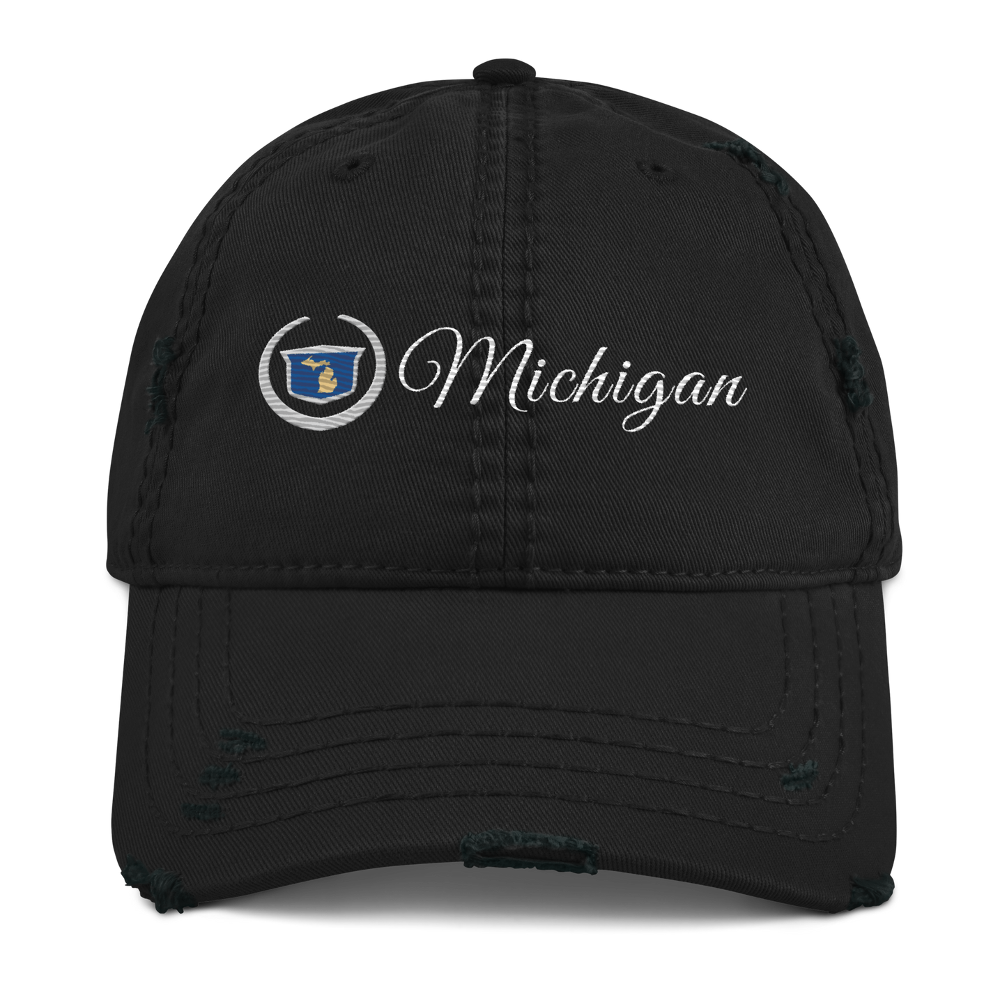 'Michigan' Distressed Dad Hat | Luxury Auto Parody