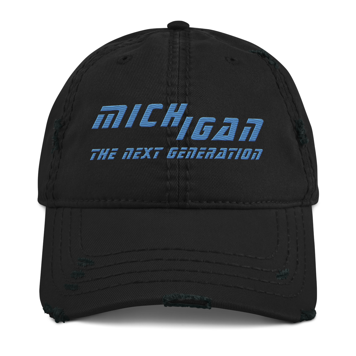 'Michigan The Next Generation' Distressed Dad Hat | 80s Sci-Fi Parody