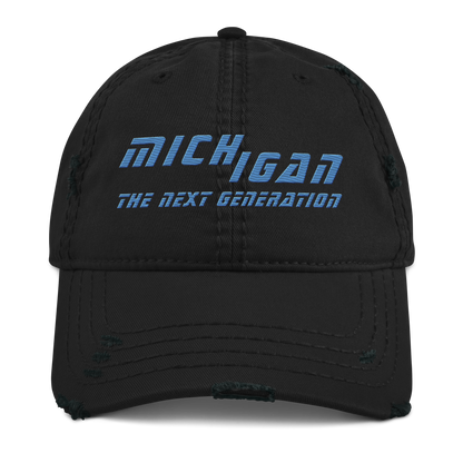 'Michigan The Next Generation' Distressed Dad Hat | 80s Sci-Fi Parody