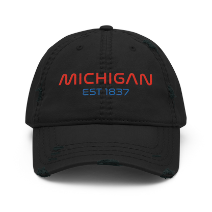 'Michigan 1837' Distressed Dad Hat | Space Agency Parody