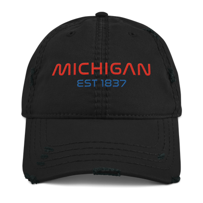 'Michigan 1837' Distressed Dad Hat | Space Agency Parody