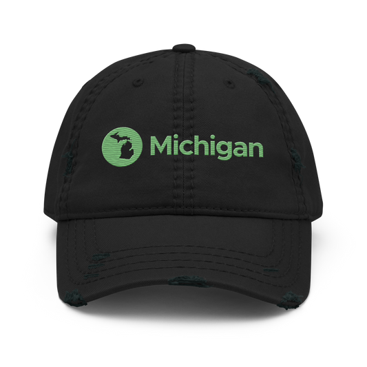 'Michigan' Distressed Dad Hat | Audio Streaming Parody