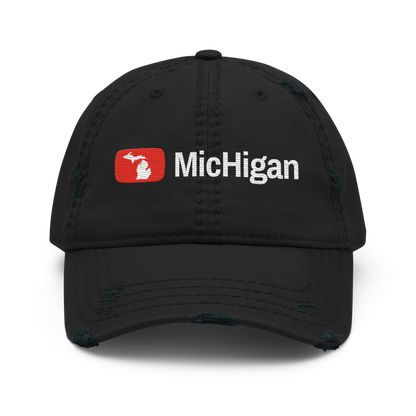 'Michigan' Distressed Dad Hat | Video Sharing Parody